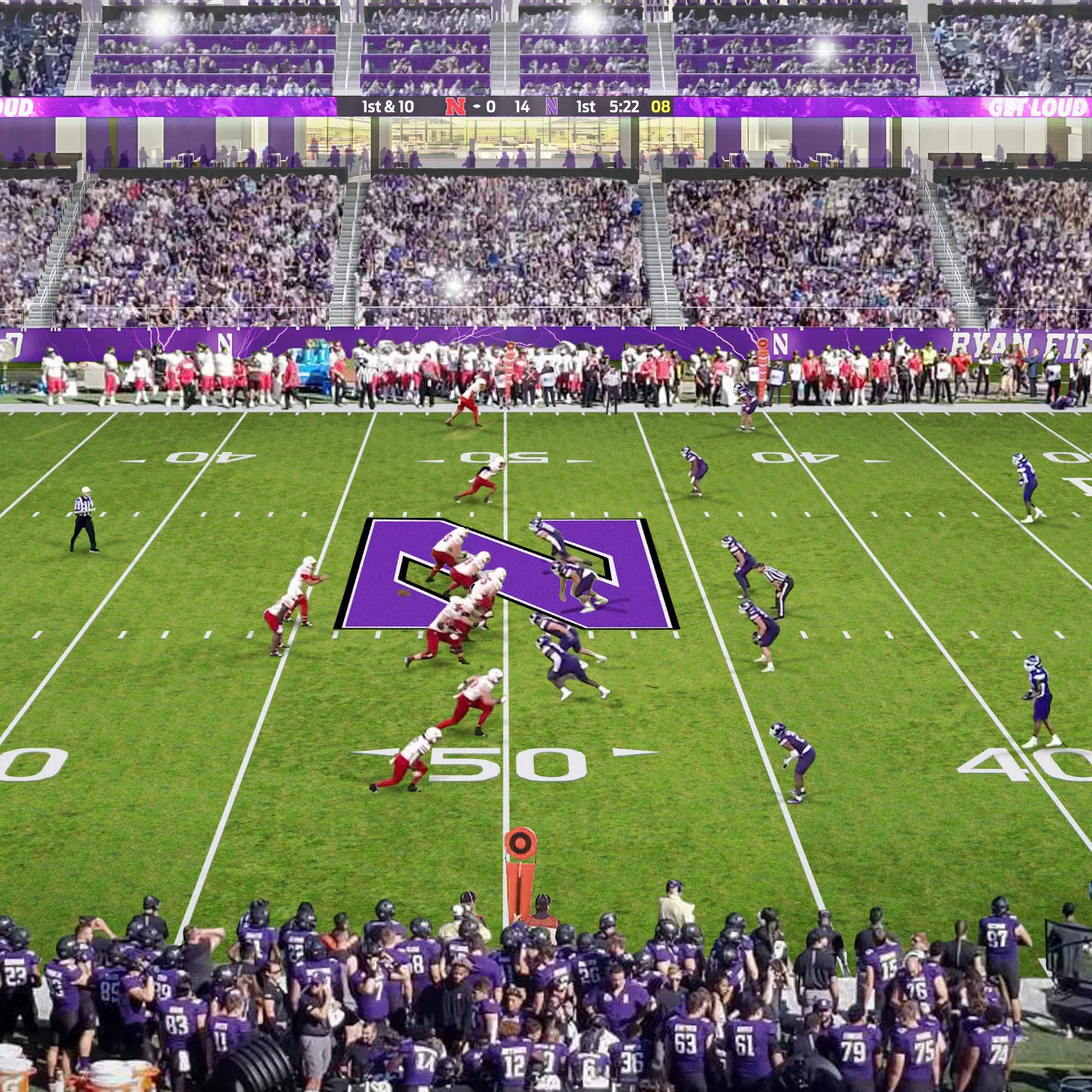 Rendering of inside of new stadium