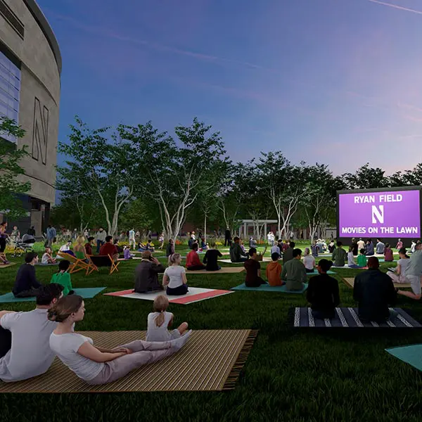 Rendering of outside of new stadium