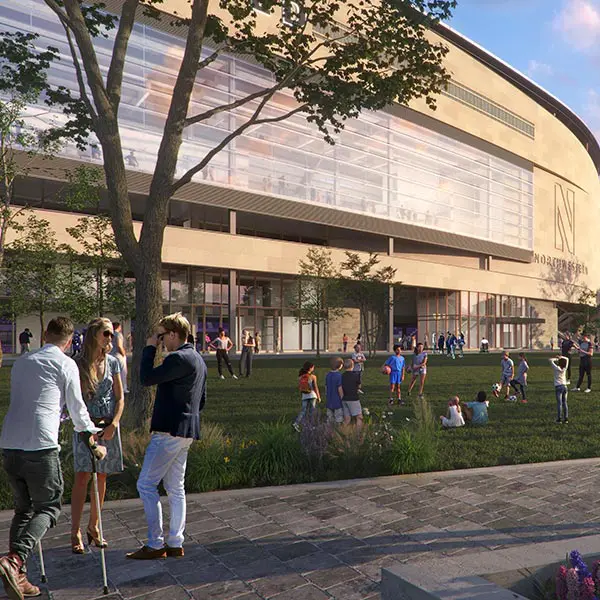 Rendering of outside of new stadium