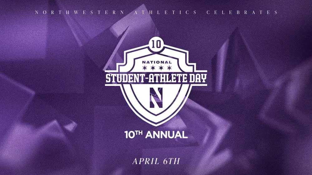 10th annual student athlete day shield logo with graphic